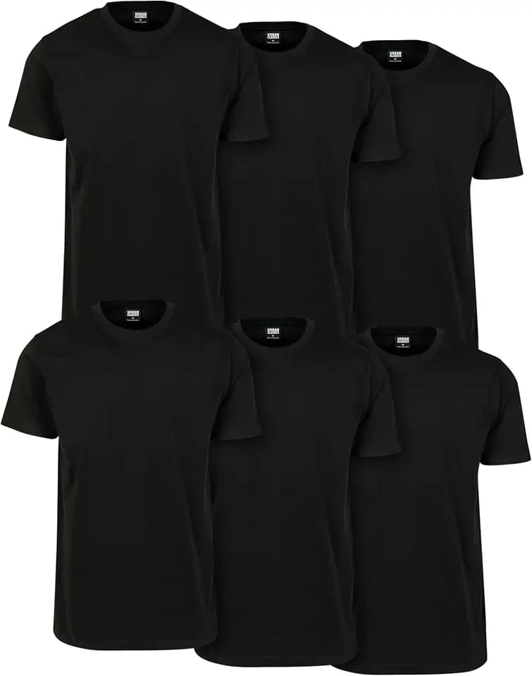 Urban Classics Basic Tee 6-Pack Männer T-Shirt schwarz Basics, Streetwear