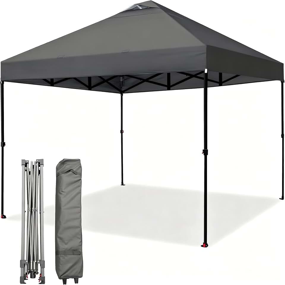 Garvee 10x10ft Pop Up Canopy Tent, Heavy Duty Outdoor Instant Gazebo