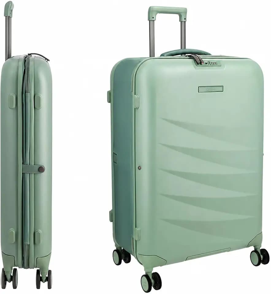 ROLLINK Flex Mono Foldable Large Checked Suitcase, 29-Inch, Hedge Green