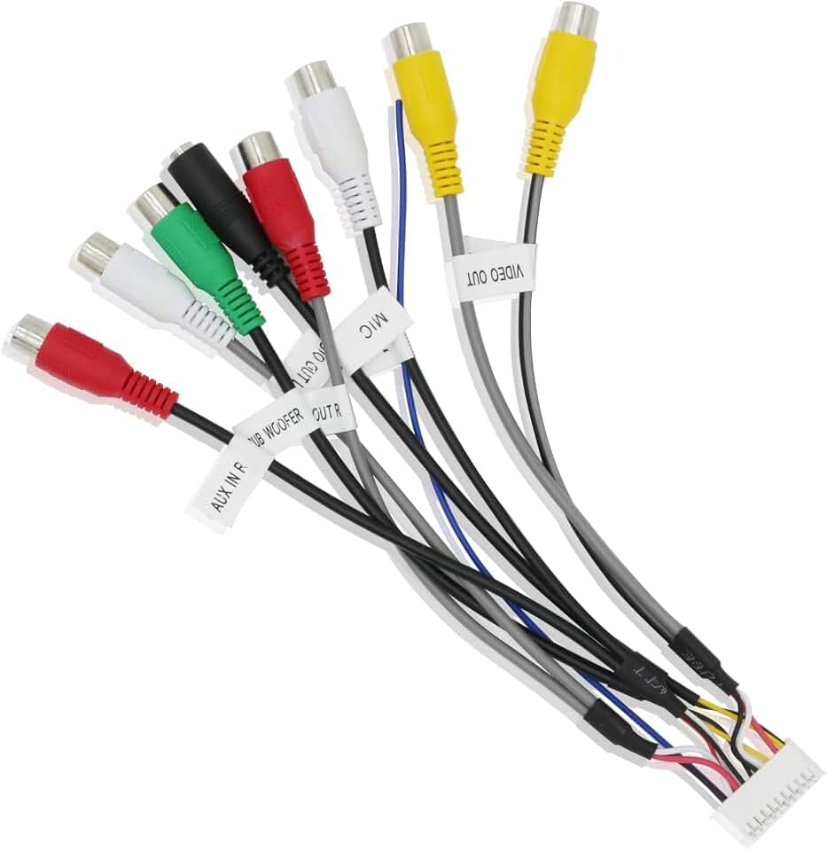 20 Pin Car Radio RCA Harness Adapter Android Stereo Plugs
