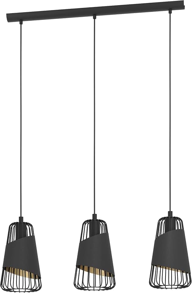 EGLO Pendelleuchte Austell, 3 flammige Hängelampe Industrial, Vintage,