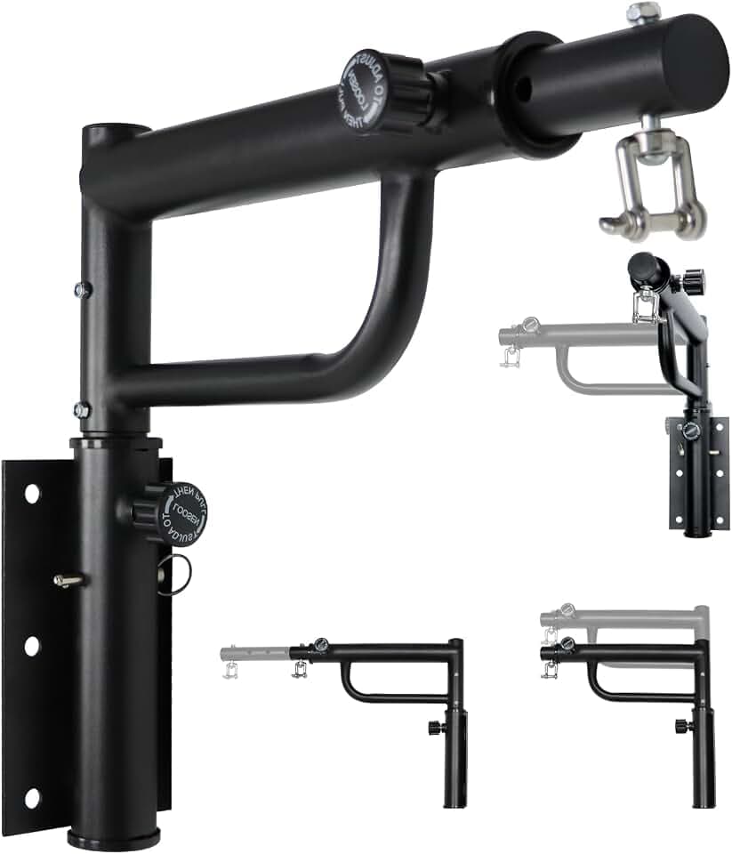 Heavy Bag Hanger Wall Mount Punching Boxing Bag Bracket Tube,Heavy Duty Adjustable Length & Height for Boxing, Taekwondo, Muay Thai Bags,for Home Gym Installation