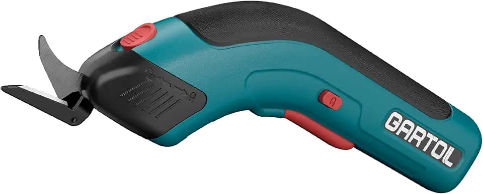 GARTOL Kabellose Elektroschere, Hochgeschwindigkeits-Kartonschneider f체r Stoff, Teppich, Leder, Filz, 4 V wiederaufladbare Powerschere mit Ladeger채t, Pr채zisionsschneidwerkzeug f체r N채hen, Basteln