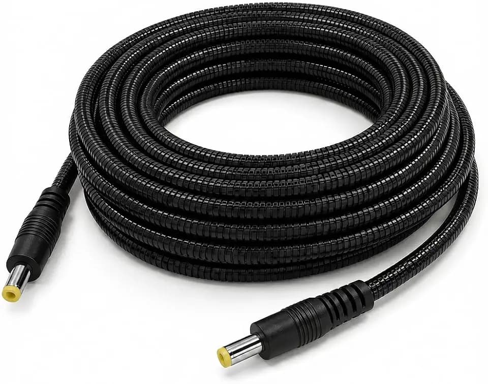 KSK Chewproof 3.3FT 4.0x1.7mm to 4.0x1.7mm Male to Male DC Solar Power Cable for Trail Cameras,Compatible with Elusive Wildlife, WiseEye, Bigfoot, Reaktor, and Barn Owl Solar Power Packs