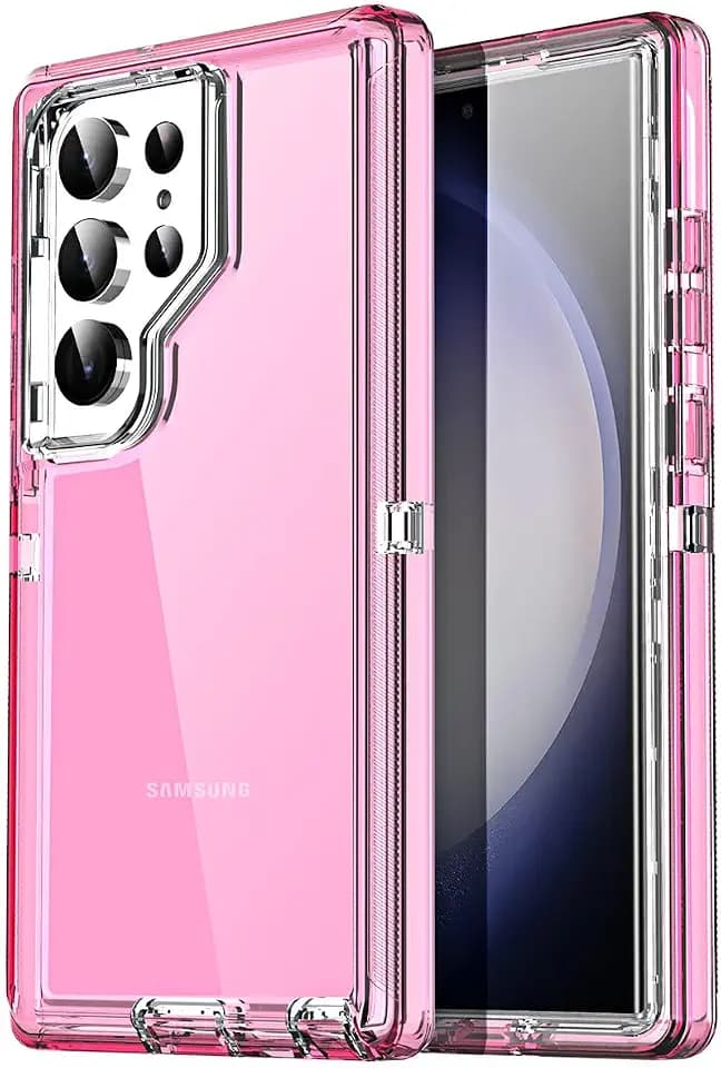 AICase for Samsung Galaxy S23 Ultra Case Clear 3 in 1 Heavy Duty Drop Protection Full Body Rugged Shockproof/Dust Proof 3-Layer Military Protective Tough Durable Cover for Galaxy S23 Ultra 6.8"_2
