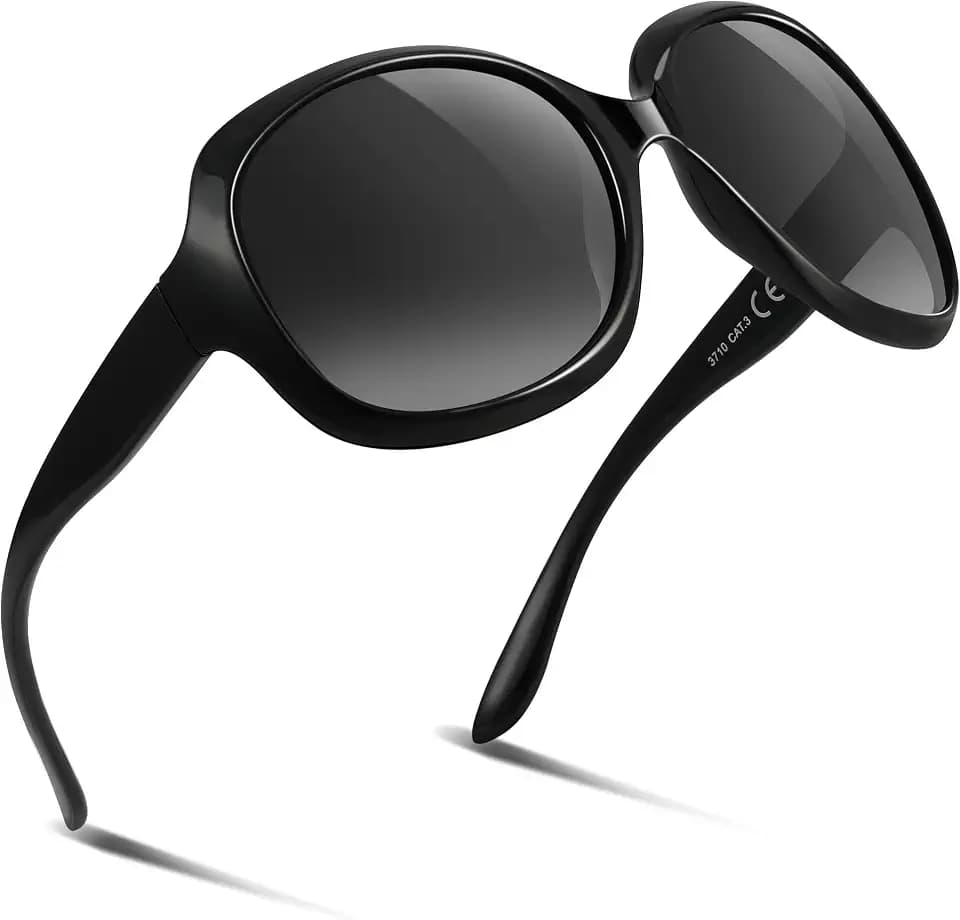 Groß Sonnenbrille Damen Polarisiert Vintage ÜberGroße Trendy Brille