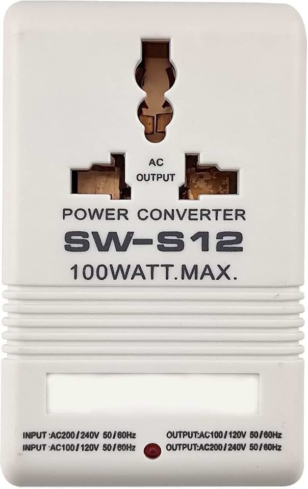 Spannungswandler 110V auf 230V, 100W Reiseadapter Weltweit Transformator 110V/120V bis 220V/240V, Reise Gadgets Anwendbare elektrische Geräte für USA Japan Thailand Mexiko China Verschiedene Länder
