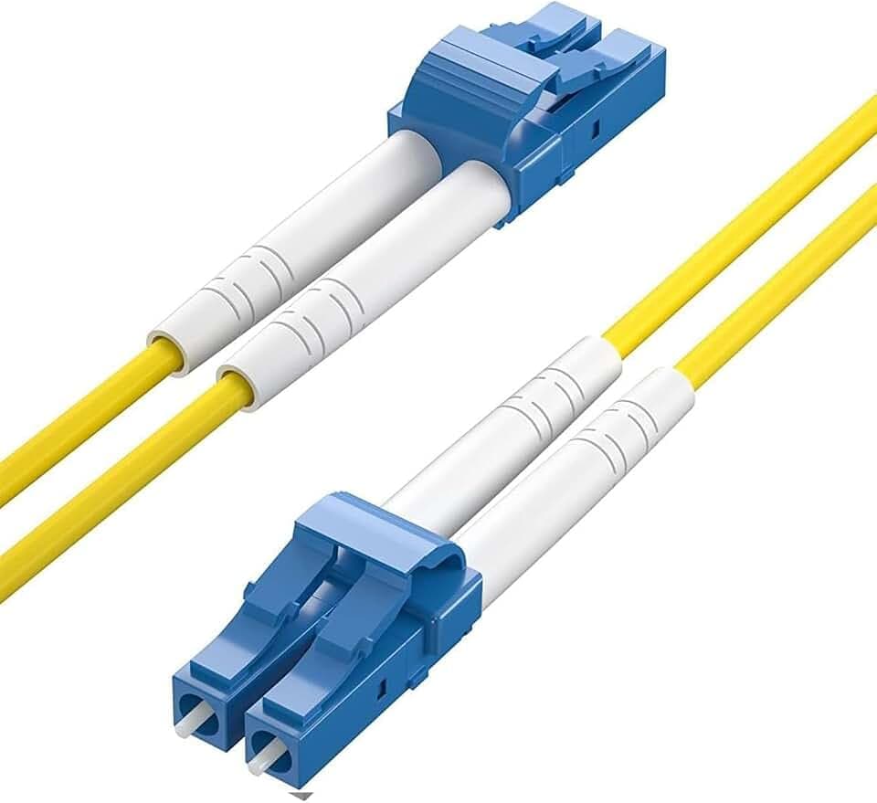 OS2 LC to LC Fiber Patch Cable, 20m Single Mode SFP Fiber Jumper, Duplex LC-LC 9/125um, LSZH, 66ft, for 1G/10G SMF SFP Transceiver, Router, Networks and More