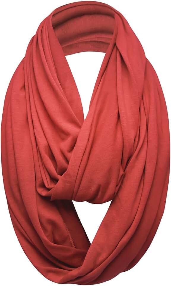 Basic Sense Cotton Rich Jersey Snood Scarf Plain Long Tube Neck Warmer for Unisex
