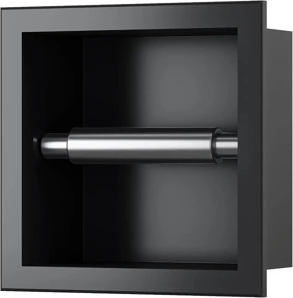 Neodrain Unterputz-Toilettenpapierhalter Edelstahl 304, Schwarz