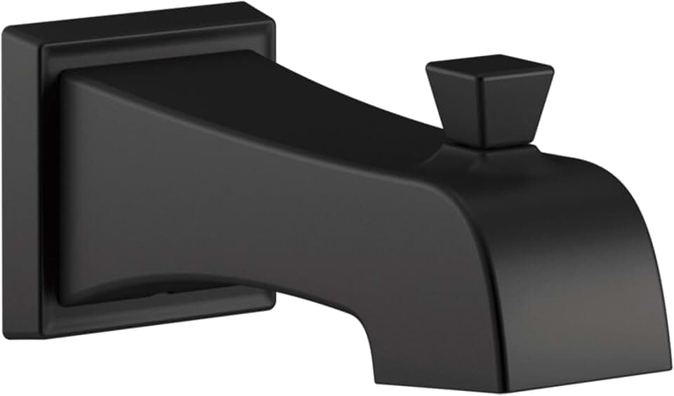 DELTA FAUCET RP77091BL Ashlyn Pull-Up Diverter Tub Spout, Matte Black