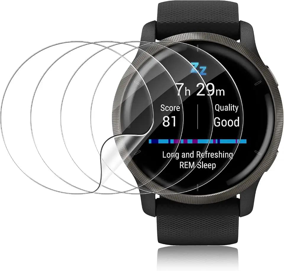 Displayschutz Kompatibel mit Garmin Venu 2S Schutzfolie [Volle Abdeckung][Nicht-Glas], [4 Stück] Blasenfrei Flexibel TPU 3D Displayschutzfolie, Anti-Kratzen HD Wasserdicht Schutz Folie