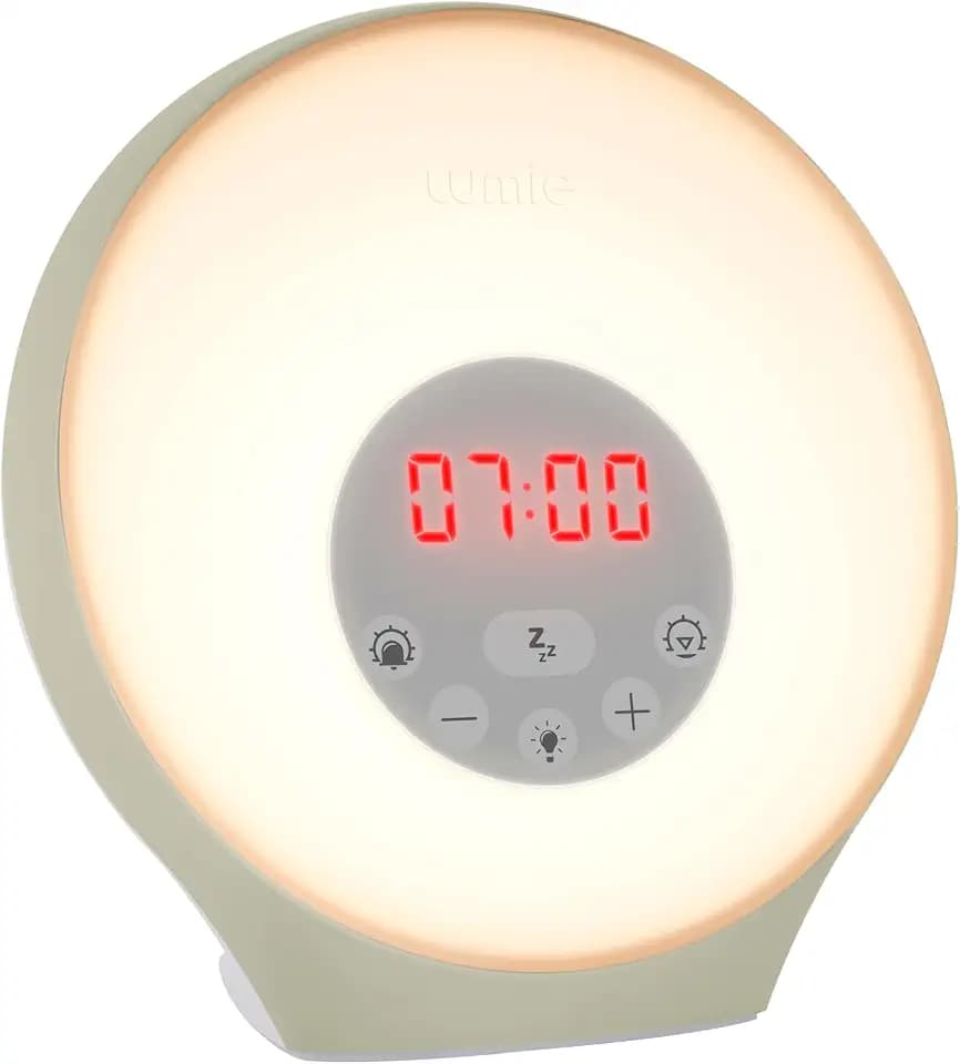 Lumie Sunrise Alarm Lichtwecker, Klänge & Stimmungslicht, Weiß