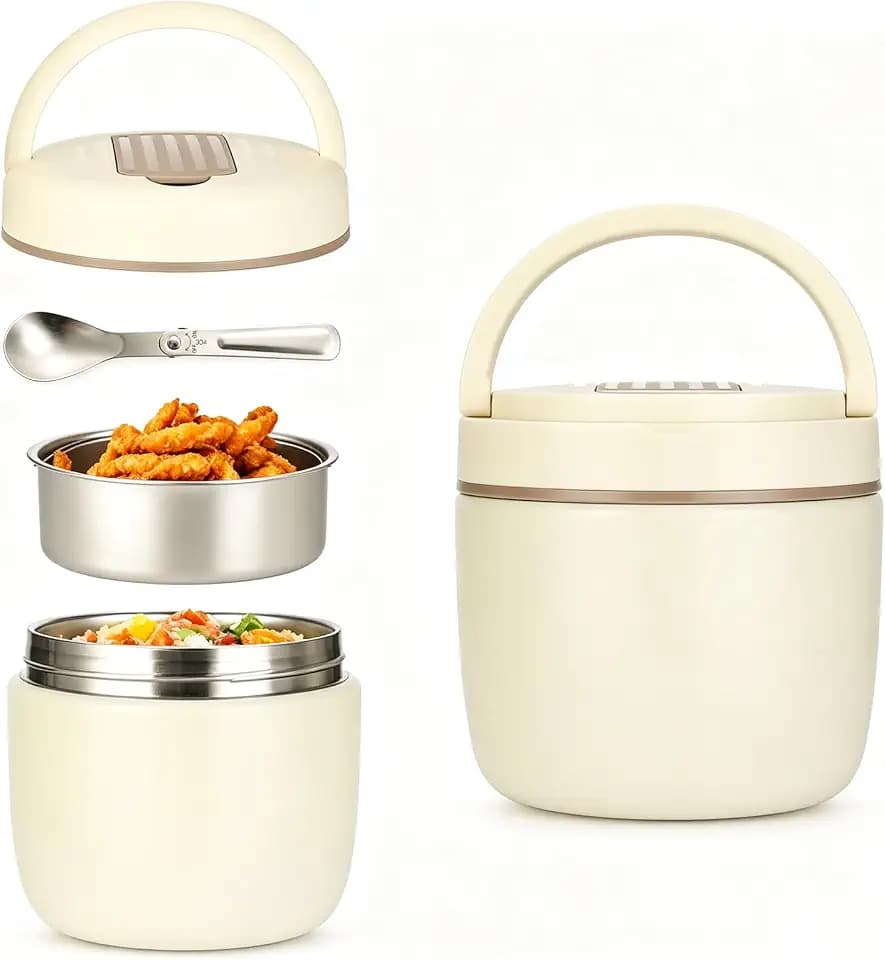 Cozary Thermobehälter für Essen 1200mL aus 304 Edelstahl