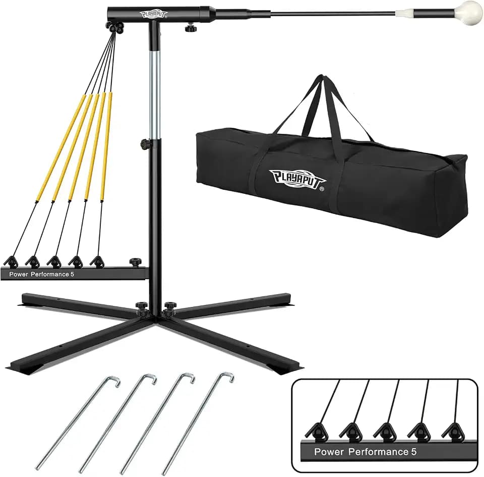 PLAYAPUT Baseball Softball Swing Trainer with 5 Power Bands