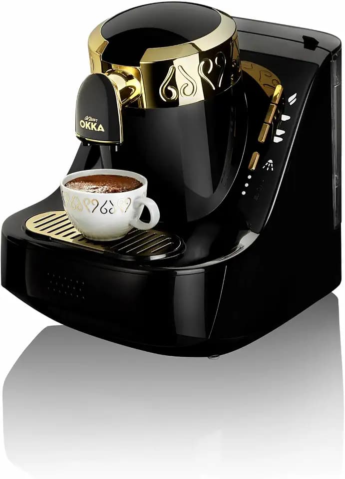 Arzum Okka Türkische Kaffeemaschine Mit Direct-To-Cup Servierfunktion, Auto-Siedepunkterkennung, Selbstreinigung Und Doppel-Brühoption Für 2 Tassen, Schwarz