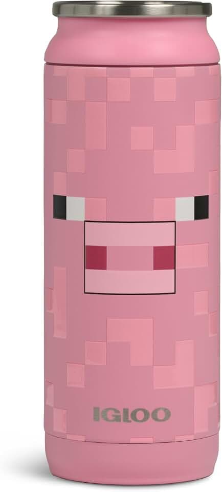 Igloo Minecraft 16 oz Can Tumbler, Pig