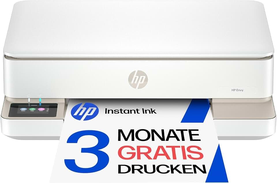 HP Envy 6120e, Multifunktionsdrucker, 3 Monate gratis drucken Instant Ink inklusive, Drucken, Kopieren, Scannen, Mobiler Faxversand, Wi-Fi, Beidseitiger Druck
