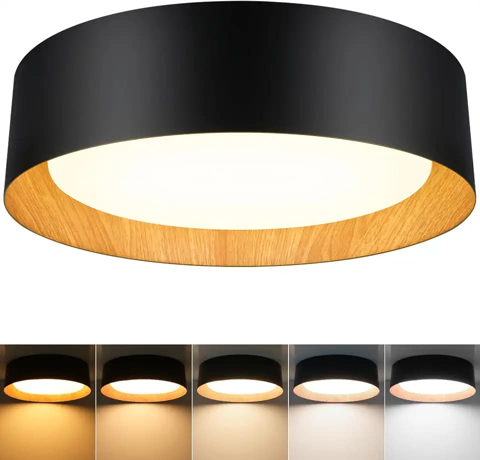 Flush Mount Ceiling Light, 13in Modern Ceiling Light 5 Color Temperature