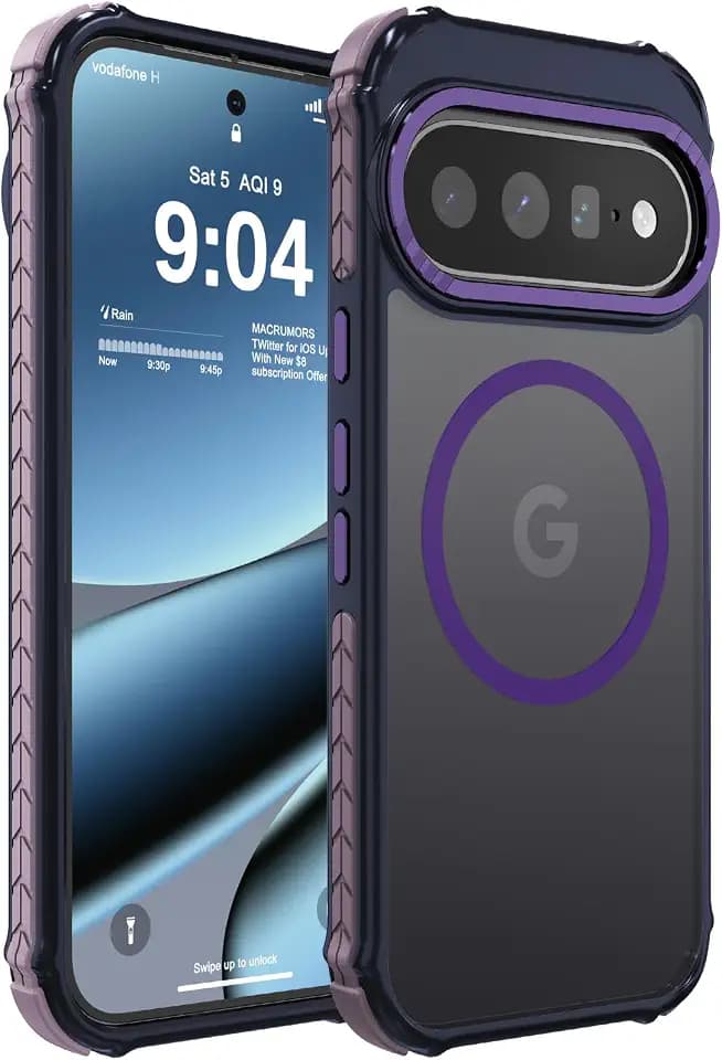 DEERLAMN Magnetic Case for Pixel 11 Pro XL/Pixel 10 Pro XL, Matte Purple