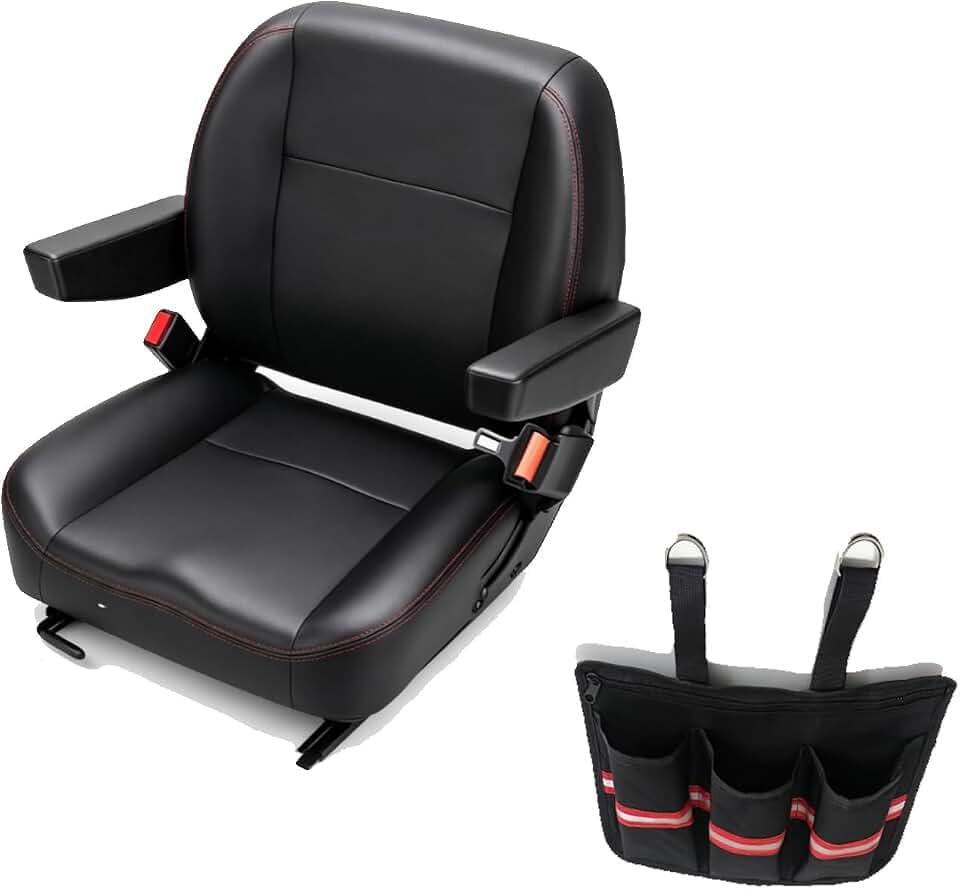 Universal Black PU Leather Forklift Replacement Seat