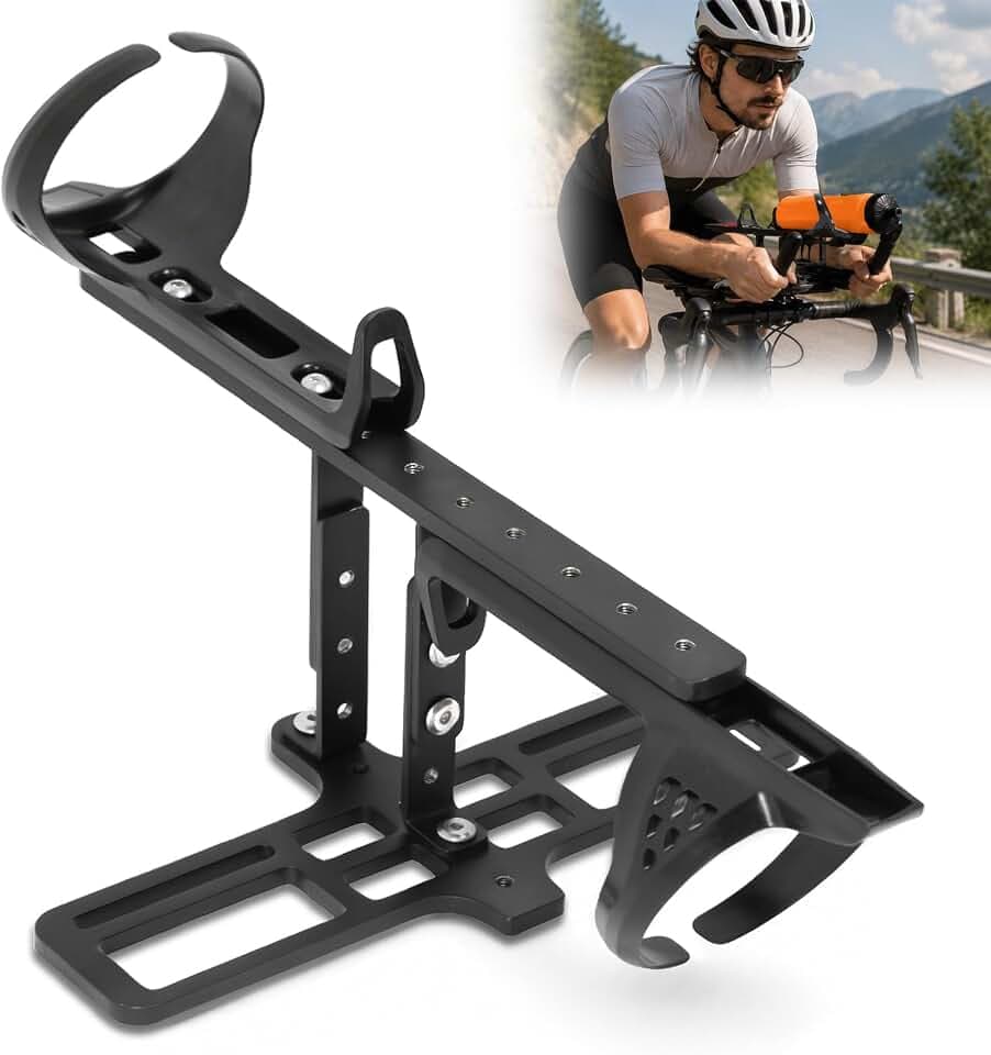 BTA Front Bike Bottle Cage Mount Adapter Set, Adjustable Height, 3 in 1