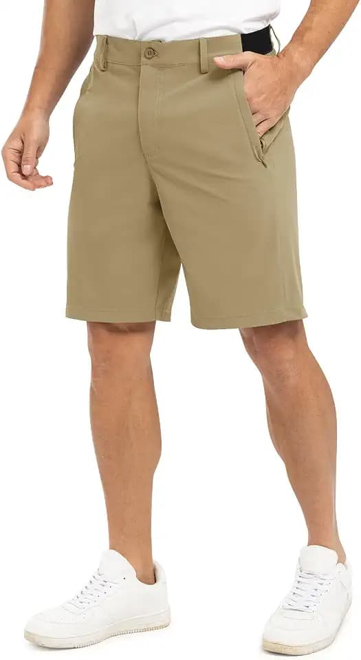 TBMPOY Men's 9" Golf Shorts Stretch Quick Dry Dress Casual Shorts