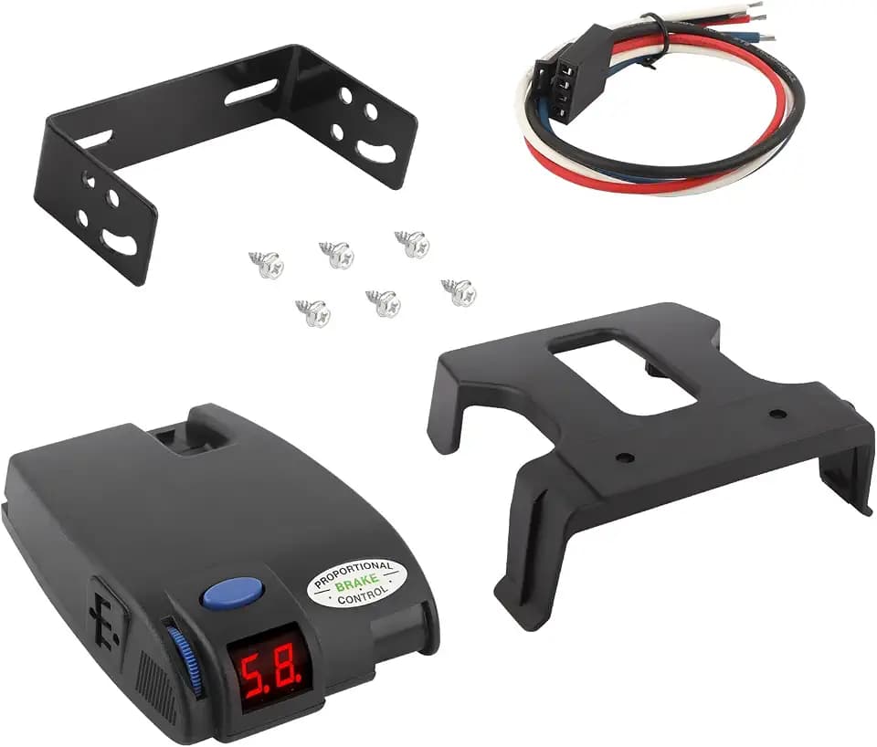 Proportional Trailer Brake Controller Compatible with Tekonsha 90160 Primus IQ, Self-Leveling Electric Brake Controller for 1-3 Axles, Digital Display, Boost Feature for RVs & Trailers