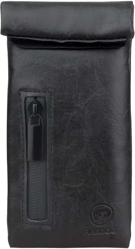 FIREDOG Geruchsdichte Taschen, mit Carbon-Innenfutter, für Hunde, 7,6 x 15,2 cm, Reise-Aufbewahrungstasche (schwarz), Schwarz, Reisen