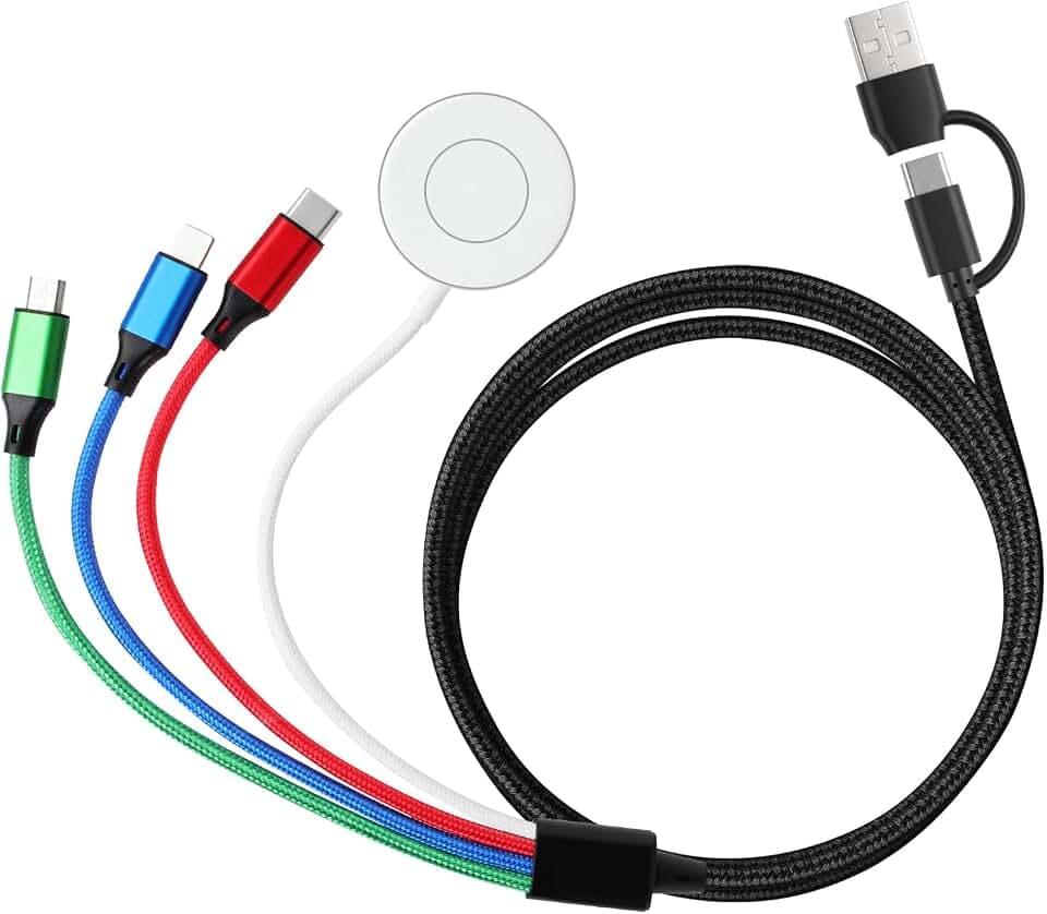 Multi Charging Cable for Apple Watch Charger 4 in 2 Travel Essentials