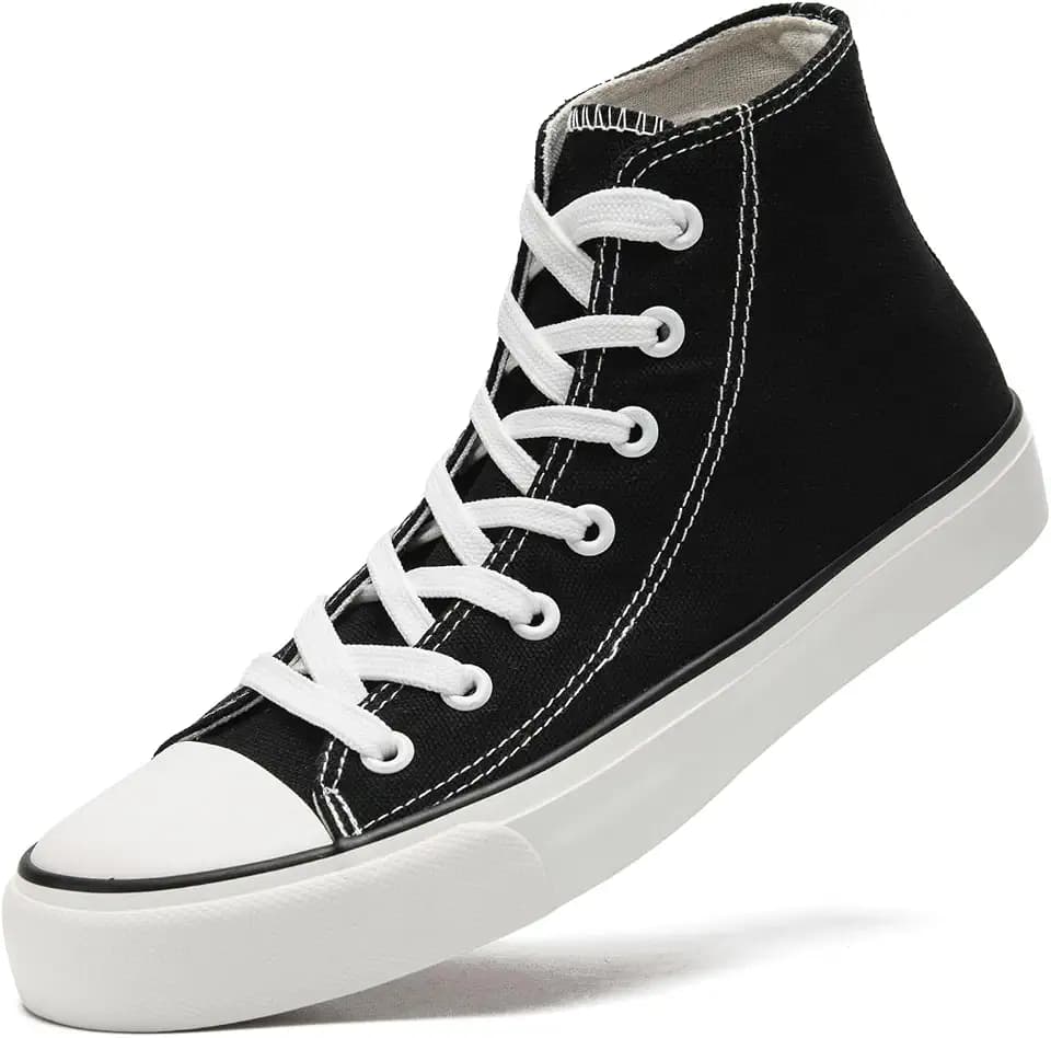 sharllen High Top Sneakers Damen Canvas Stoffschuhe Freizeit Turnschuhe