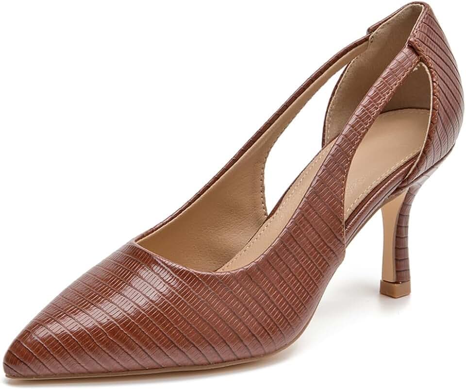 Women's Pumps Dress Shoes Kitten Heels Pointed Toe for Formal Office Work