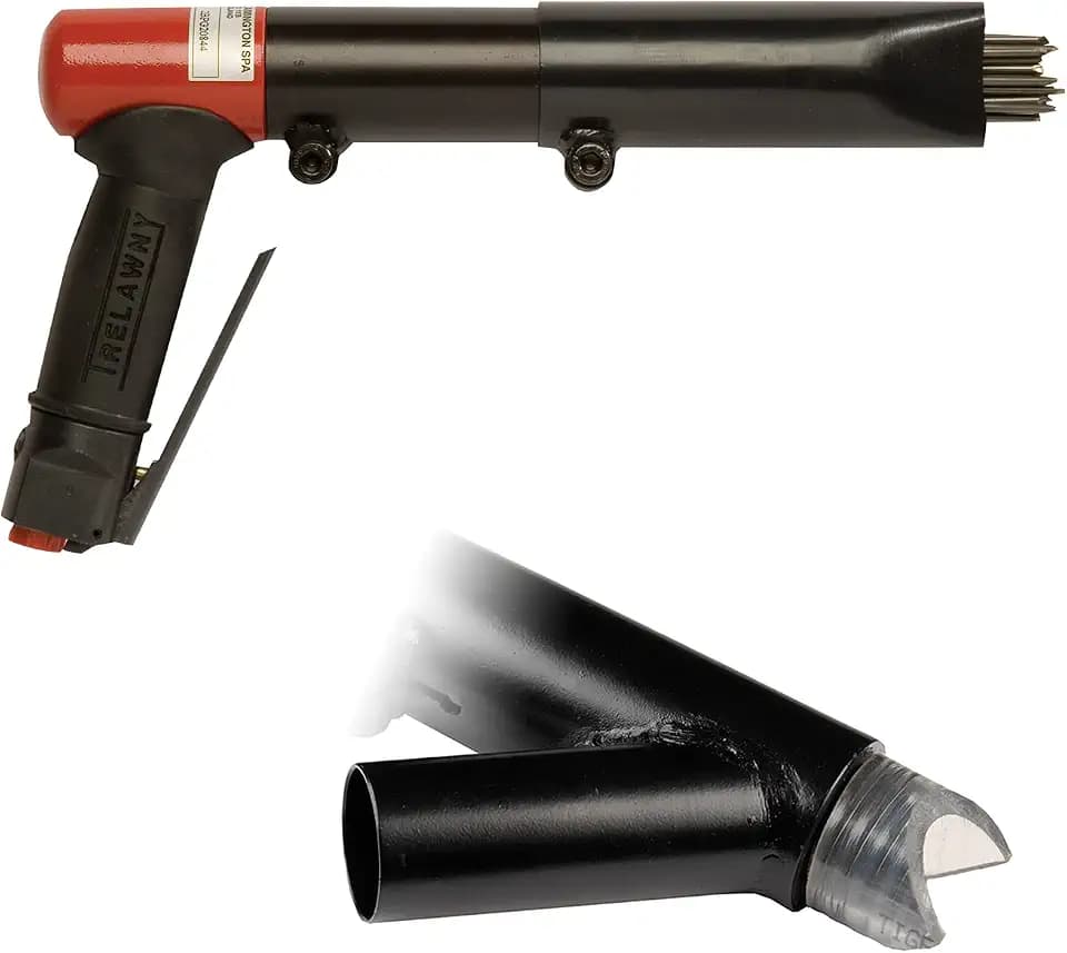 CS Unitec | 123.2199 VS | Industry Standard 2BPG 19-Needle Scaler with Vacuum Shroud – Reliable Performance for Any Job – Made in England