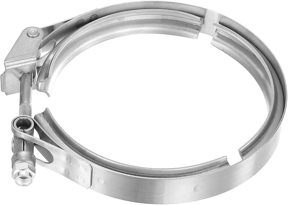 uxcell 5" Quick Release V Band Clamp,304SS Adjustment Range 127mm/5"