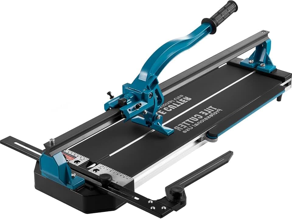 VEVOR Fliesenschneider, 61 cm manueller Fliesenschneider, Fliesenschneider-Werkzeuge mit Einzelschienen-Doppelhalterungen, 3/5-Zoll-Kappe mit präziser Laserführung, Fliesenschneider