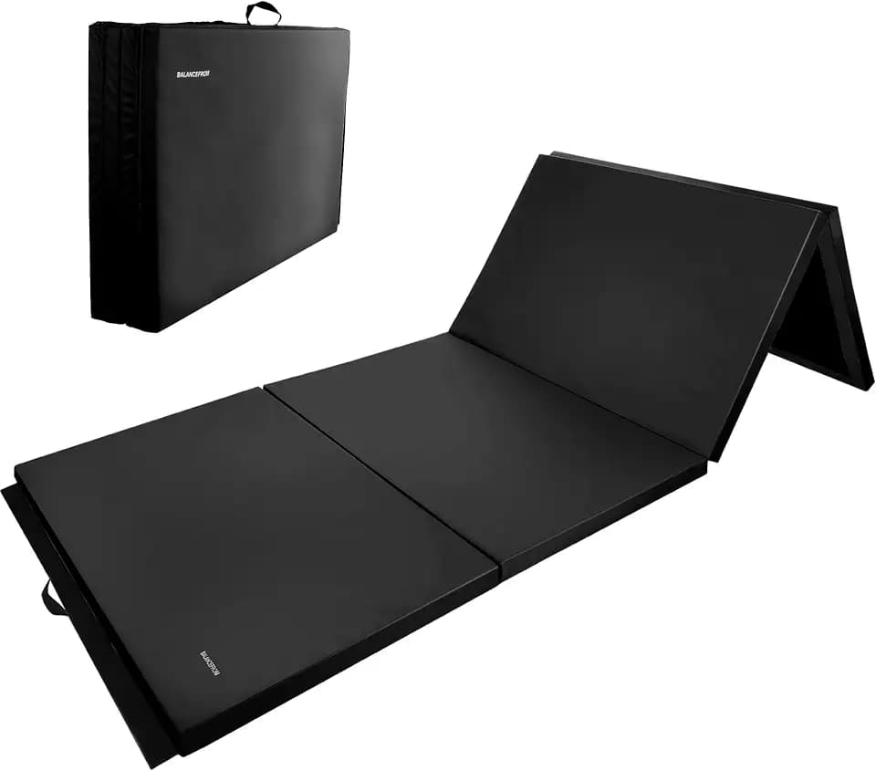 HulkFit 4x8 Gymnastics Mat 2 Inch Thick Folding Tumbling Mat for Home Gym