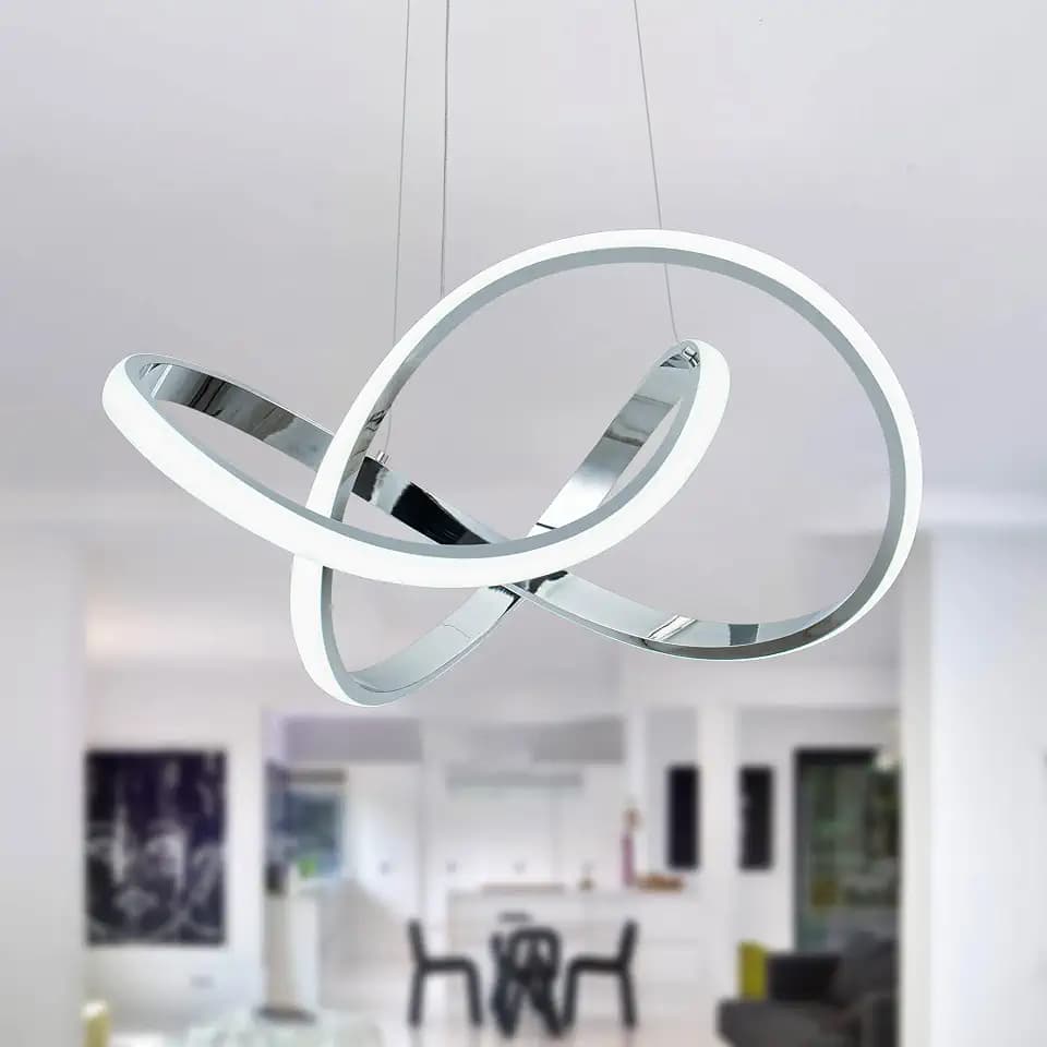 MAYNA LED Pendant Light with Irregular Ring Lights,6000K White