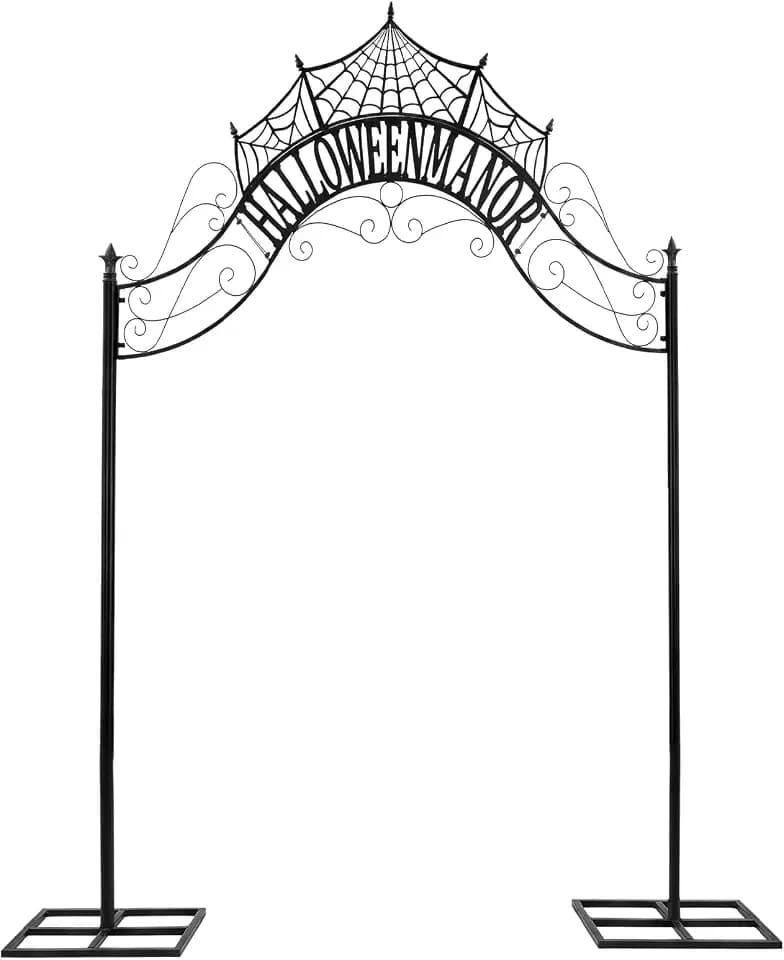 Chumia 8.08 ft Halloween Archway Cemetery Outdoor Entrance Graveyard Decor