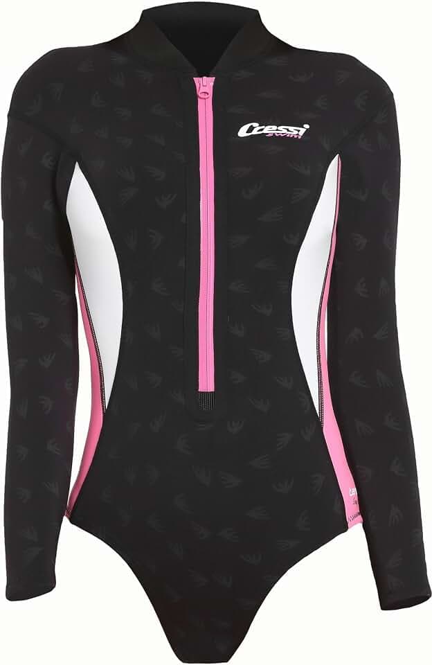 CRESSI Termico Lady Swimsuit 2 mm - Damen Schwimmanzug Langärmeligit oder Ärmellos, aus Stark Dehnbarem 2mm Ultraspan Double Lined Neoprene