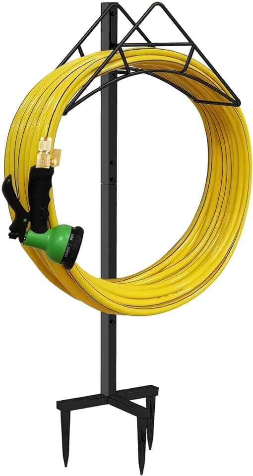 Artigarden Garden Hose Holder, Free Standing Metal Water Hose Stand Hanger