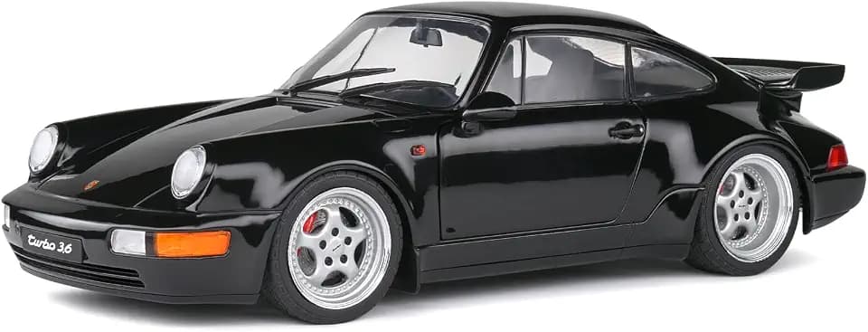 Solido Porsche 911 (964) 1993 (schwarz) – Hochwertiges Diecast Modellauto im Maßstab 1:18, legendäres Sportcoupé für Sammler & Porsche-Enthusiasten