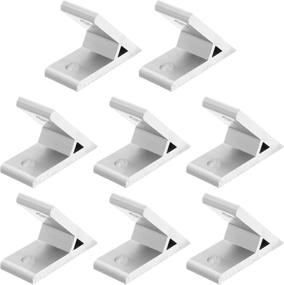 8 Aluminium Winkelverbinder, 45 Grad, für 2020 Profile, 8er-Set