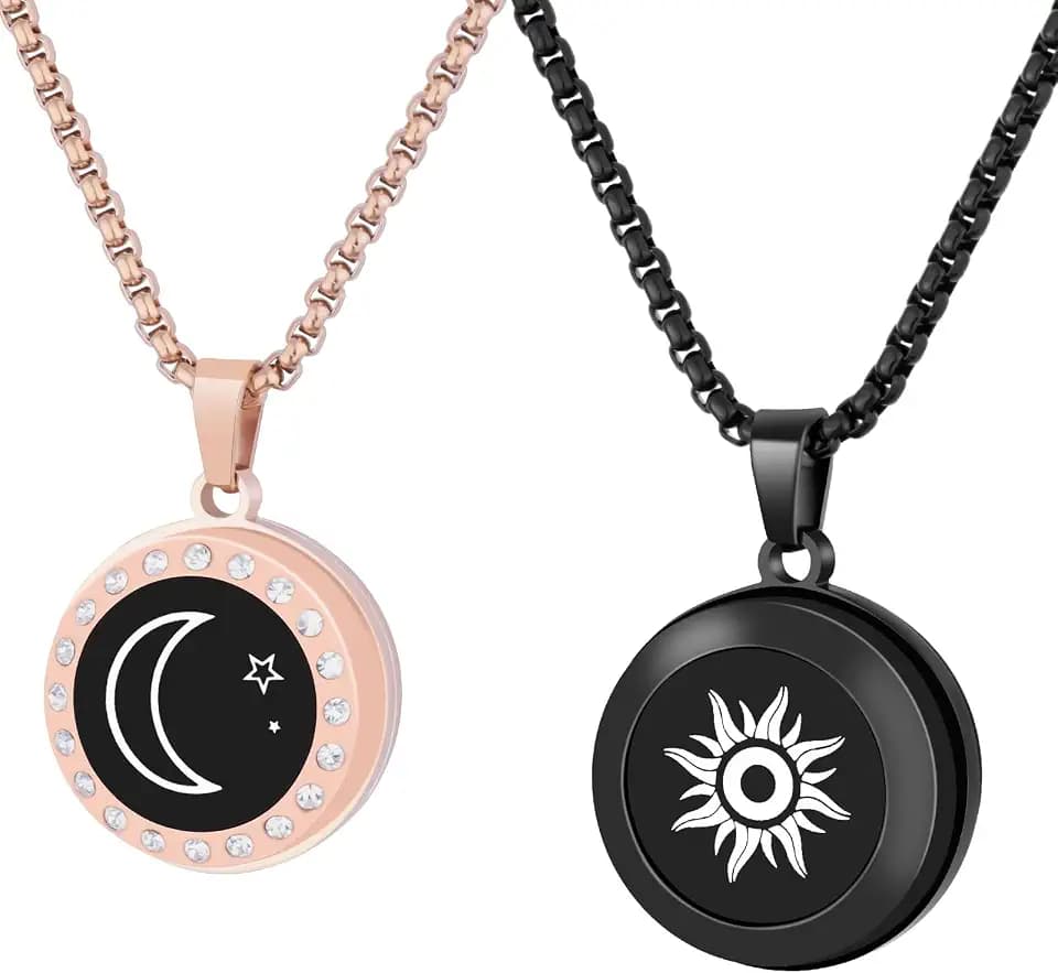 Long Distance Touch Pendant Necklace, Vibration & Light up for Love Couples Pendant,Send SOS SMS,Relationship Pendant Necklace,Girlfriend Boyfriend Xmas Gifts