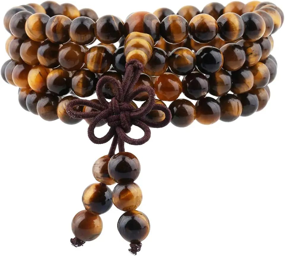 TUMBEELLUWA Buddha Meditation Prayer 108 Mala Beads Bracelet for Women Men