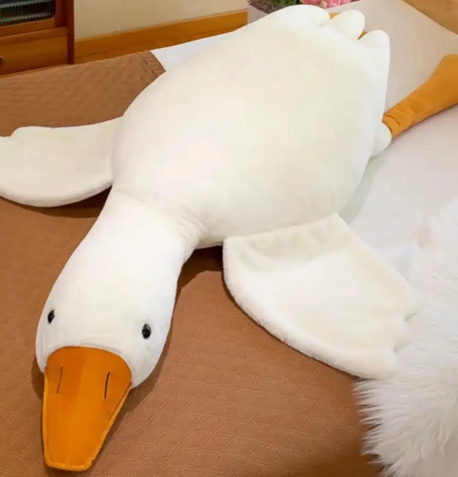 Ryttir Giant Goose Plush - 63" Extra Soft Goose Stuffed Animal Hugging Pillow with Rotund Belly,Safety Nursery Decor & Sensory Comfort Toy,Cuddle Companion for Kids(Birthday Gender Neutral Gift)
