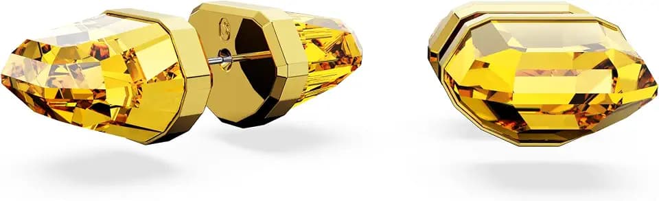 Swarovski Lucent Ohrstecker, Vergoldete Ohrringe mit Grünen Swarovski Kristallen