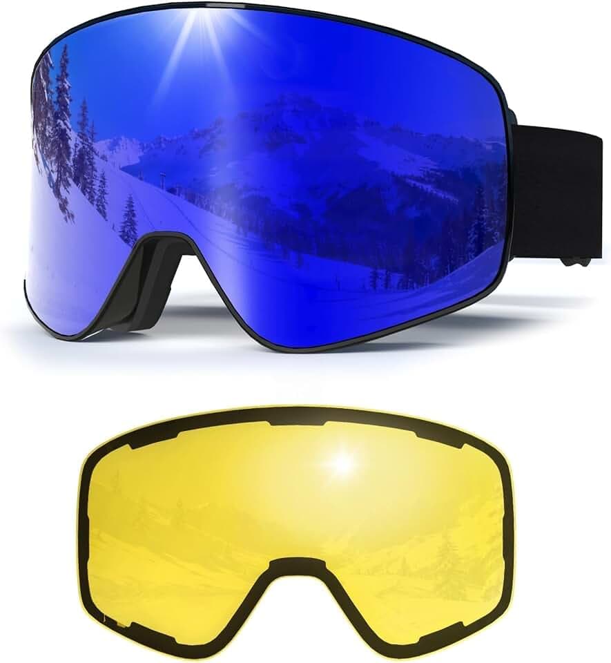 Skibrille Magnetisch YH212 Skibrille mit Wechselglas für Unisex