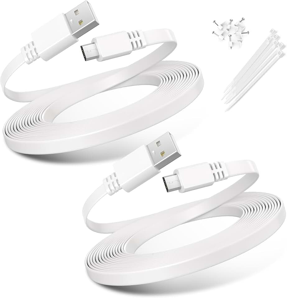 Basesailor Micro USB Kabel 3M 2 Stück,Lang 10 FT Ladekabel Flach Stromkabel