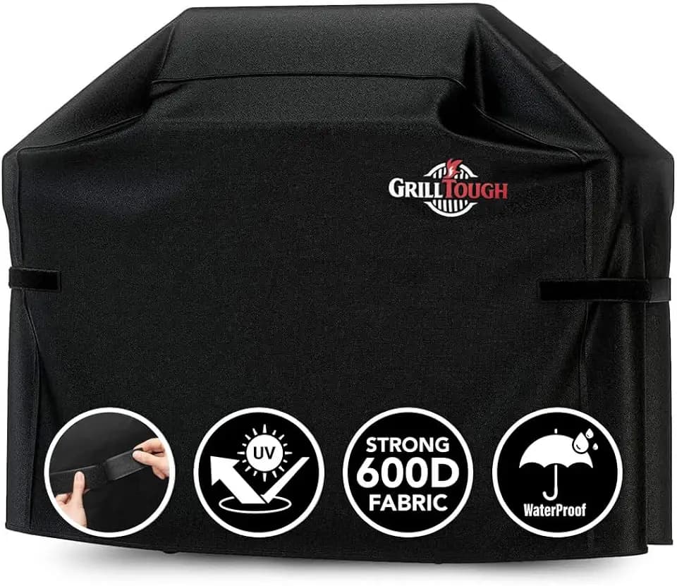 GrillTough Heavy Duty BBQ Grill Cover for Outdoor Grill, 60 Inch Black