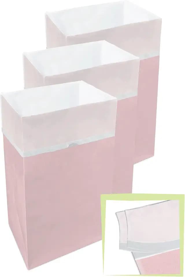 Clean Cubes 30 Gallon Multi-Liner Pop-Up Trash Cans, 3-Pack (Pink)